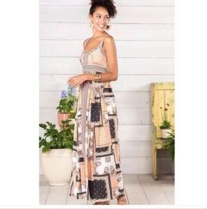 Matilda Jane Maxi Adventure Begins Perfectly Paisley Patchwork Dress Size S NWT